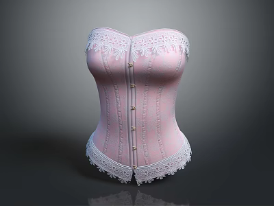 Pink Lace Decorated Daily Electrical Appliance With Corset Shape Design 3d model