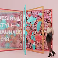 Bauhaus 2018 Design Style Photo Spot With Vibrant Flower Decorations