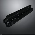 Tactical Rail System With Black Finish And Modular Accessory Mounting Holes