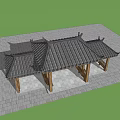 New Chinese pavilion 3d model