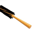Plastic Cleaning Brush With Orange Handle Black Bristles For Bottles Pipes Cleaning