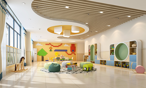 Modern Kindergarten Classroom 3d model