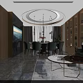Modern Office Interior Design With Sofa Plant Desk Chair Bookshelf And Wooden Floor