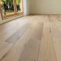 Natural Style Oak Wood Flooring In Room With Large Windows And Natural Light