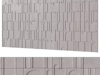 Modern Textured Background Wall With Abstract Geometric Patterns And 3D Design 3d model