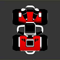 Rough Terrain Suitable For All Terrain Vehicle With Big Tires And Exhaust Pipes