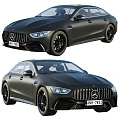 Black Mercedes AMG Luxury Sedan With Sleek Design And Sporty Exterior