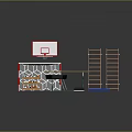 Sports Training Equipment With Basketball Hoop Soccer Goal Ladder Balance Beam And Gym Mat