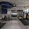 Modern Fitness Gym Interior With Workout Equipment And Open Training Space