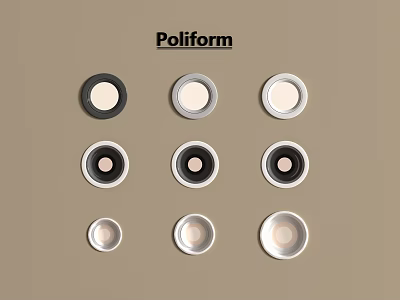 Poliform Modern Recessed Spotlights Collection With Different Design Styles And Colors 3d model