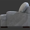 Light Gray Fabric Modern Minimalist Single Sofa With Comfortable Armrests And Seating