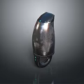 Modern Computer Tech Device With Silver Metallic Finish And Green LED Indicators