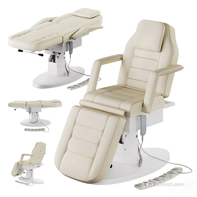 Modern Leather Massage Chair Design With Adjustable Recline And Ergonomic Comfort Features 3d model 