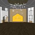 Modern Kindergarten Hall Kindergarten Multi-function Hall 3d model