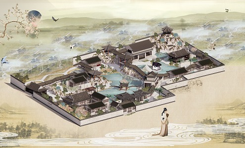 Chinese Ancient Classical Garden 3d model