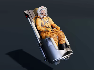 Soviet cosmonaut escape seat 3d model