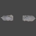 Two Stone Pig Statues With Intricate Carved Pedestals And Different Postures