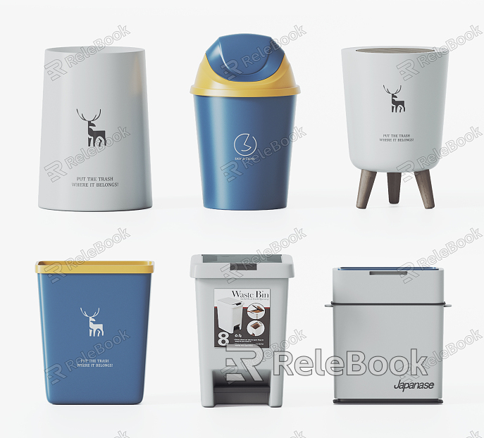 Modern trash can household trash can model