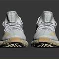 White Modern Casual Shoes With Mesh Material Light Sole And White Laces