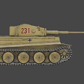 Military Tank Exterior With Long Gun Barrel Heavy Tracks And Armored Turret