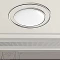 Modern Circular Ceiling Light With Decorative Frame On White Ceiling And Minimalist Design 3d model