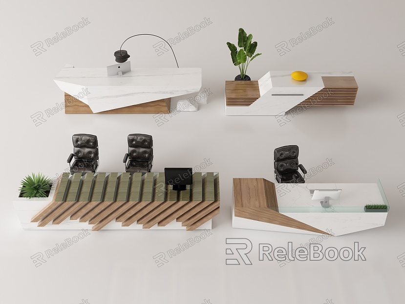 Modern Reception Desk Front Desk model