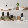Modern Reception Desk Front Desk 3d model