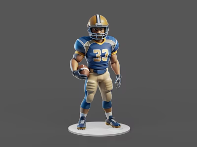 American Football Football Players Dress Up Cartoon Characters Cartoon Characters Movie Characters Game Characters Hand-held Silhouettes Photo Board Strong Violence 3d model