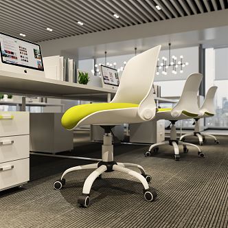 Modern Office Chair Folding Shaped Computer Chair 3d model