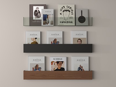 Modern Bookshelf Book Decorations model