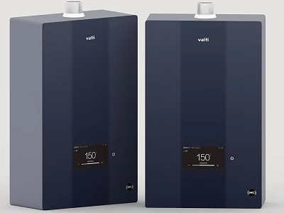 Vatti Dark Blue Kitchen Appliances With Digital Display Showing 150 Two Units 3d model