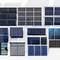 Various Solar Panel Types With Different Designs And Color Options 3d model