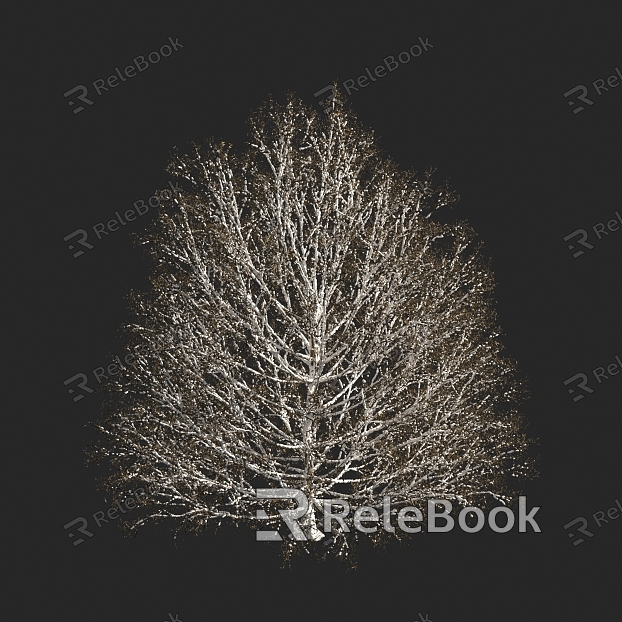 autumn winter plants shrub pine tree christmas tree snow cover model