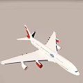 Airbus plane hit the plane 3d model