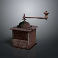 ELMA Vintage Coffee Grinder 3D Computer Model with Crank and Drawer