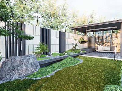 Modern Courtyard Garden model