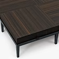 Modern Wooden Coffee Table With Drawer Wood Grain Surface And Slim Black Legs