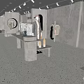 Modern Minimalist Clothing Store Interior With Hanging Clothes Mannequin Mirror And Display Table