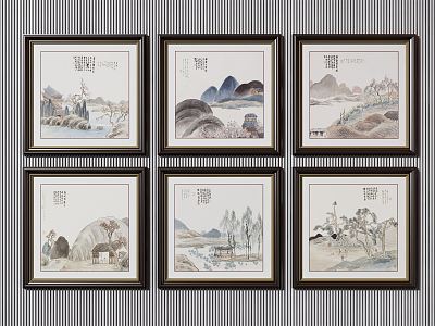 Chinese Landscape Painting Decorative Painting model