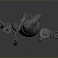 3D Character Models With Various Sizes Costumes And Accessories Like Sticks Nets And Hats