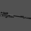 Modern Tactical Sniper Rifle With High Power Scope Long Barrel And Precision Design