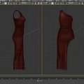 Red One Shoulder Slim Fit Dress With Side Slit And Elegant Design