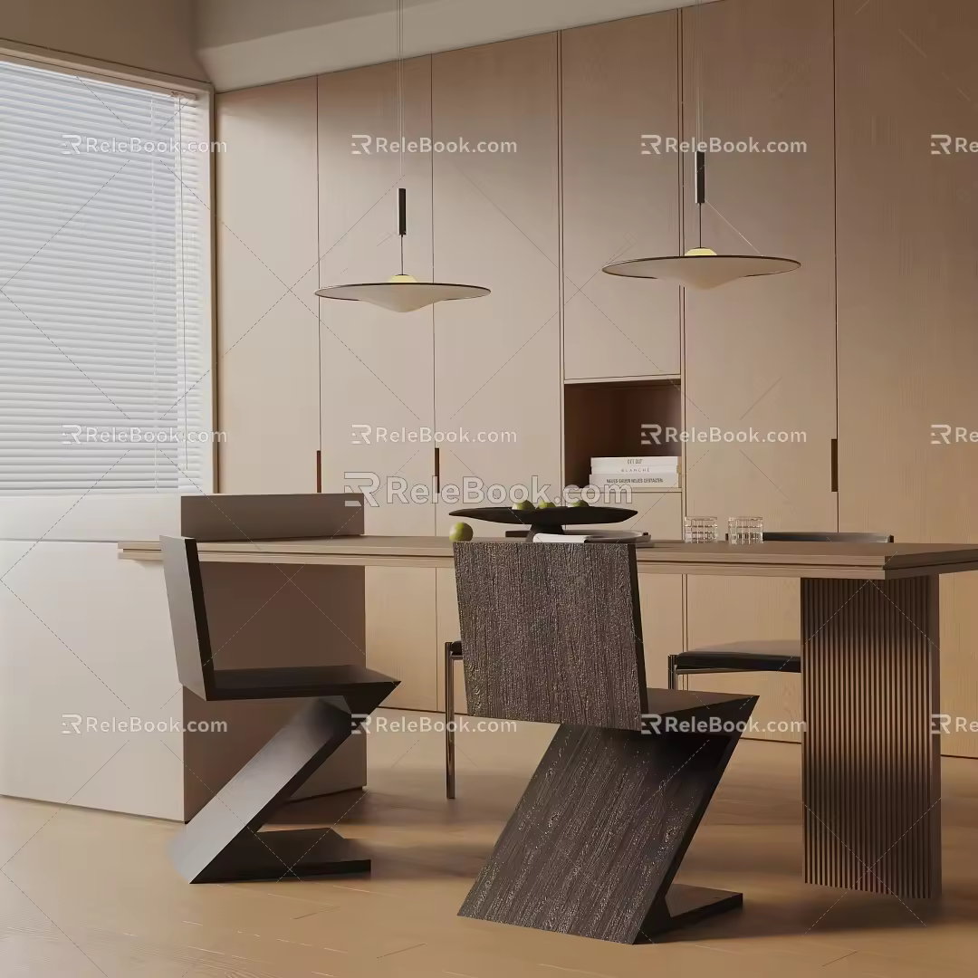 Modern table combination 3d model