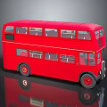 modern bus double-decker bus double-decker tour bus multiple bus double-decker bus 3d model