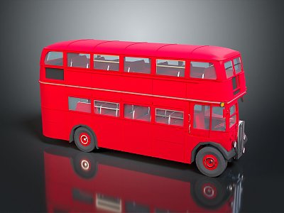 modern bus double-decker bus double-decker tour bus multiple bus double-decker bus 3d model