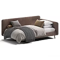 Modern Kids Bed With Soft Mattress Multiple Pillows And Cozy Blanket Design