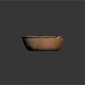 Handcrafted Copper Sculpture Carving Bowl Shaped With Natural Patina And Textured Surface