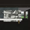 Modern Front Desk Company Front Desk Reception 3d model
