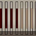 Modern Room Dividers With Metal Frames And Colorful Wooden Panels For Home Decor