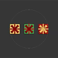 Colorful Decorative Gift Boxes With Gold Green Red Bow Ribbons For Home Decoration